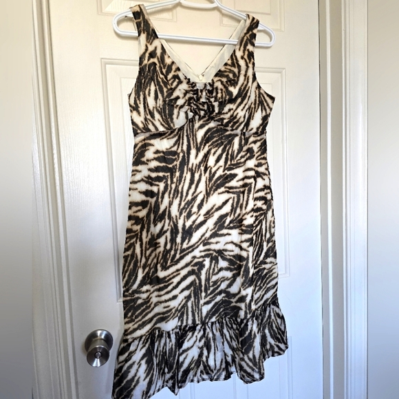 Talbots Zebra Animal Print Sheath Dress Lined NEW Size 8 - Picture 2 of 7
